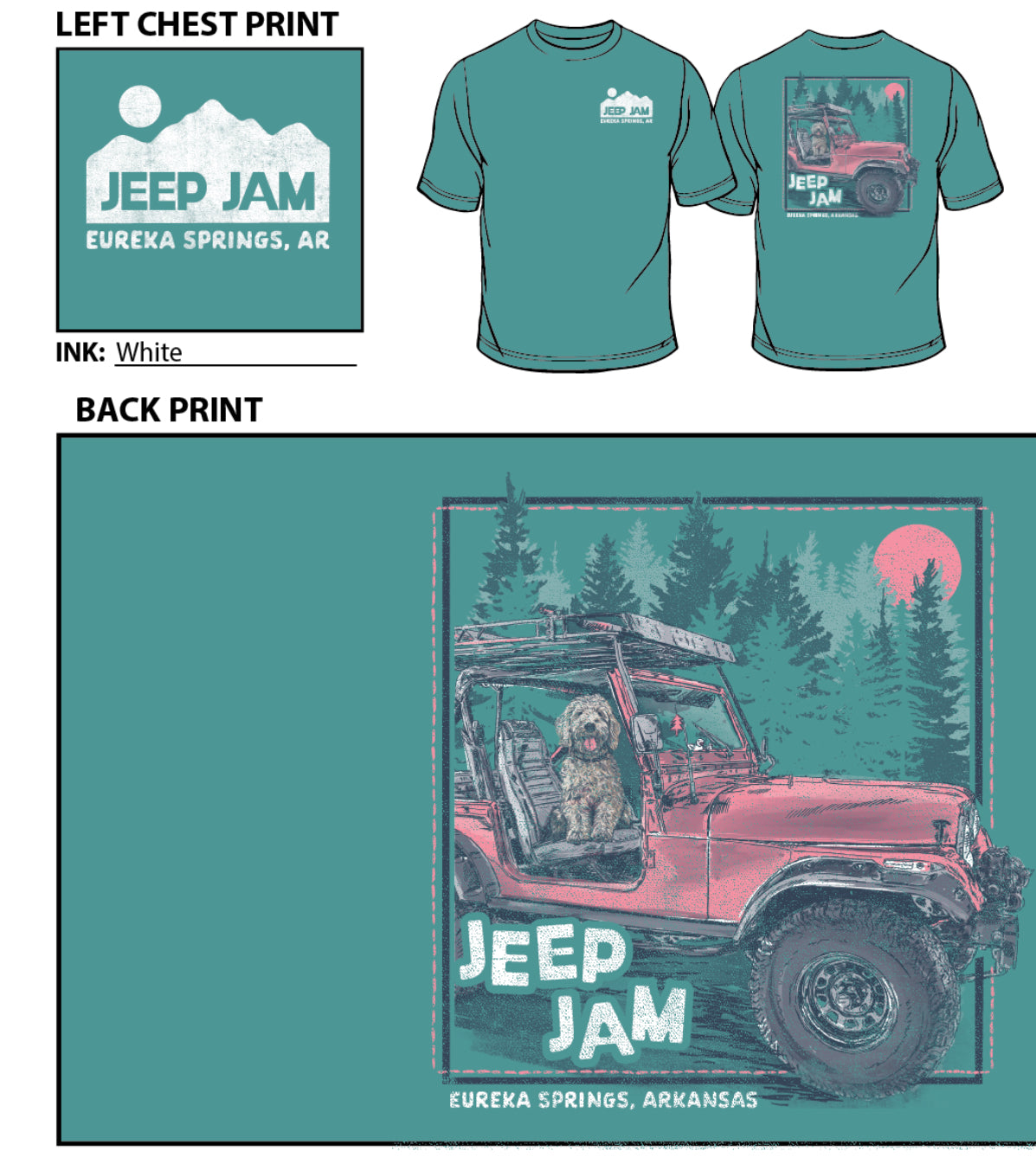 JEEP TEE! Comfort Color Aqua