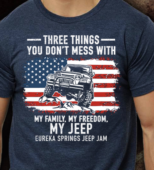 Navy Jeep Freedom Family tee LIMITED QUANTITY